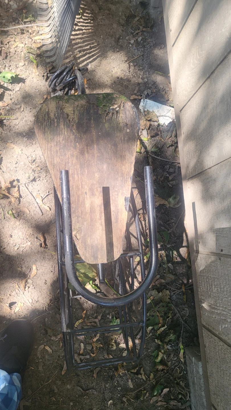 Vintage Wooden Wheelbarrow Garden Cart