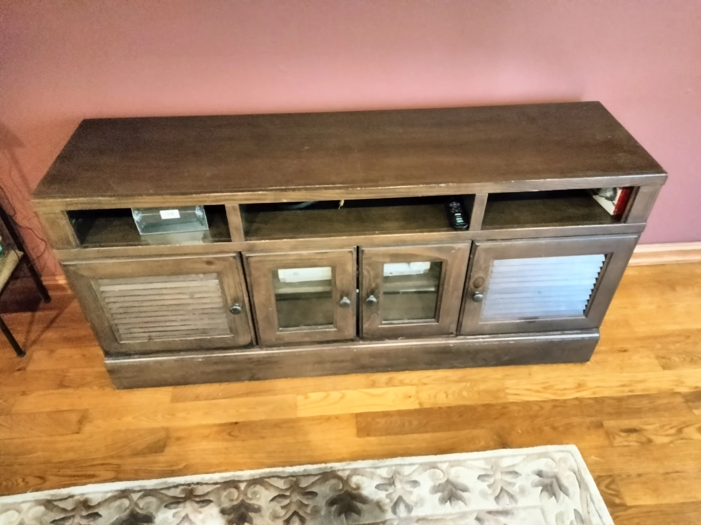 Wooden Media Console / TV Stand - photo 2