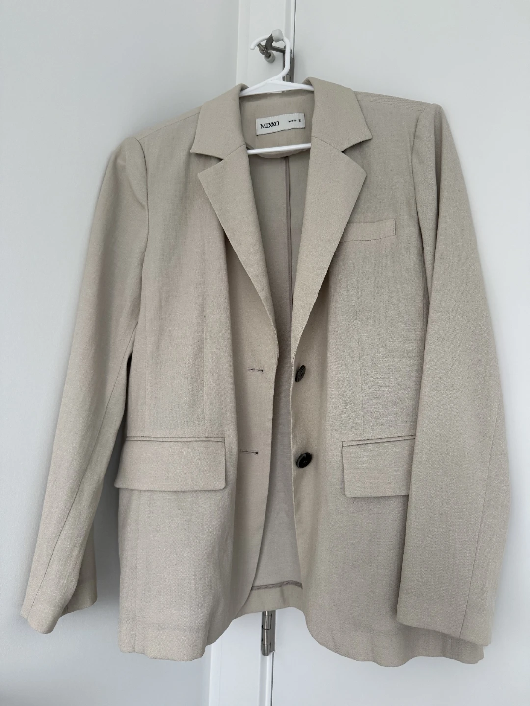 Mixxo Beige Linen Blend Blazer