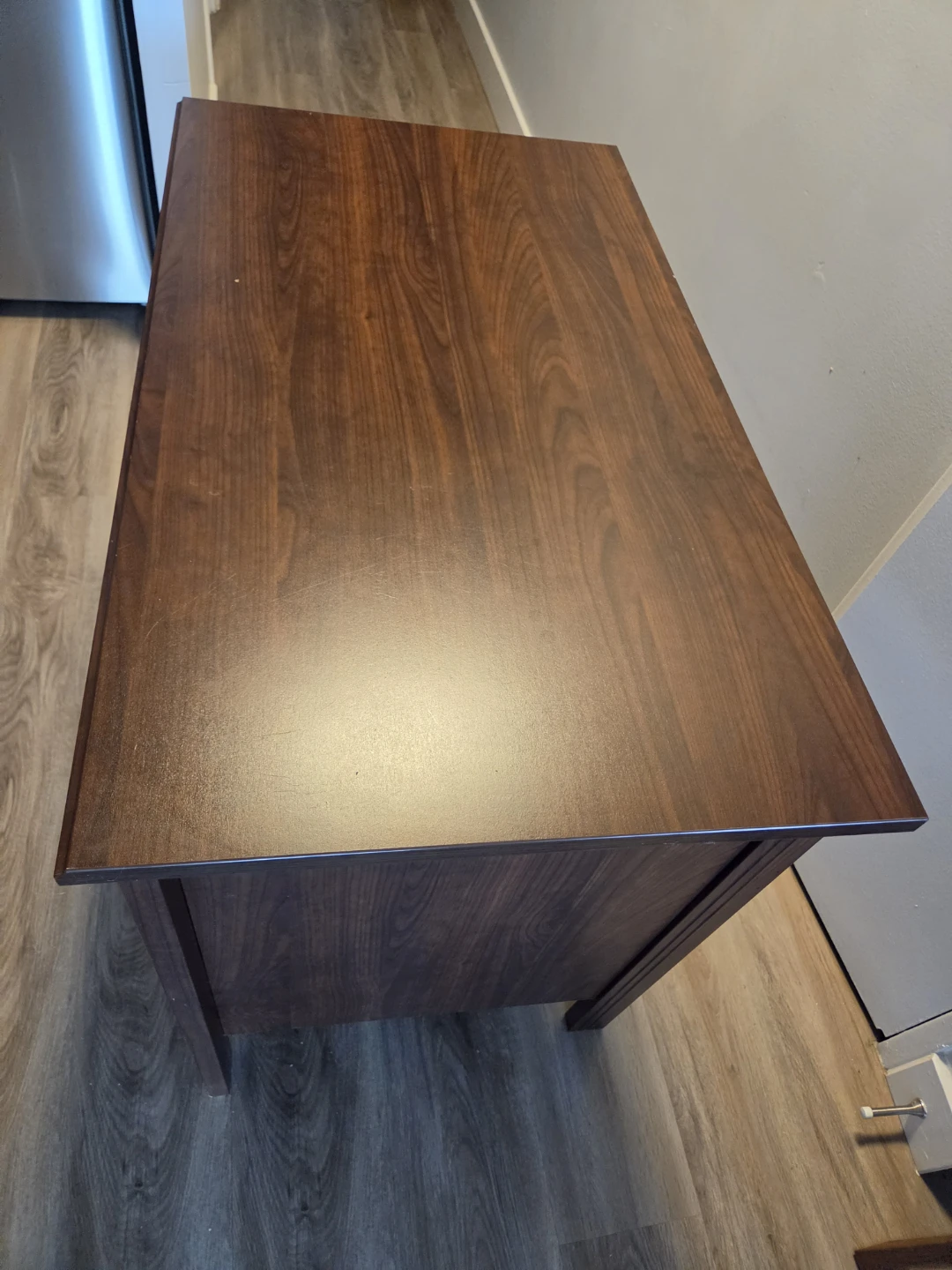 Dark Brown Desk with Shelving - photo 2