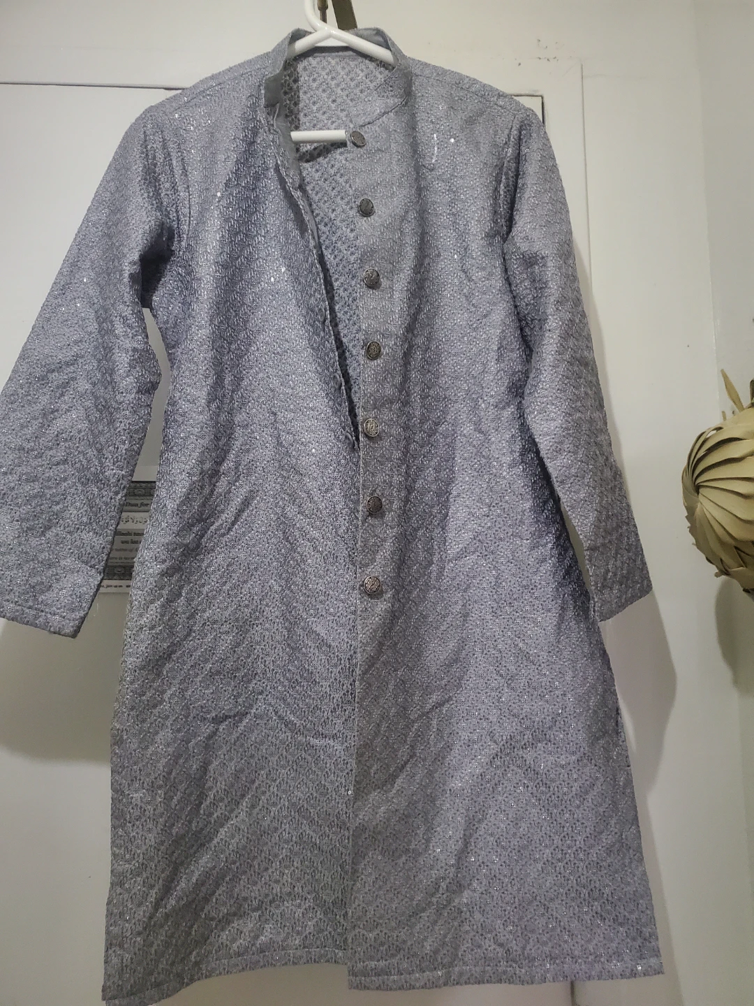 Grey Sequined Sherwani