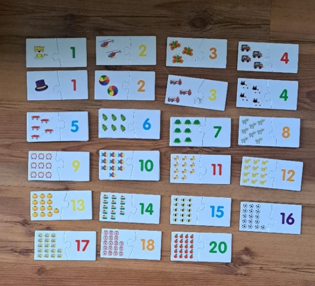 Number Puzzle Cards 1-20