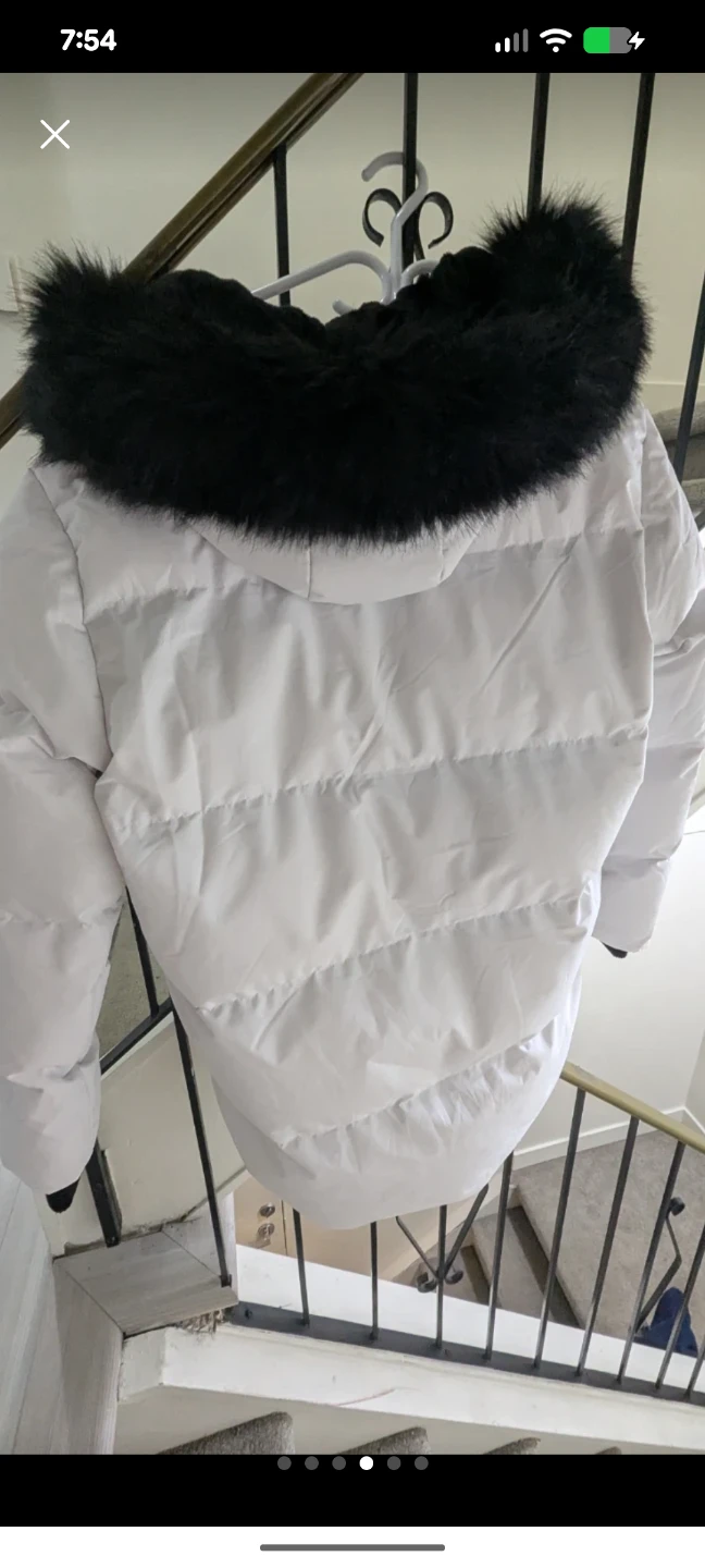 Canada Goose White Puffer Jacket with Fur Trim - photo 2