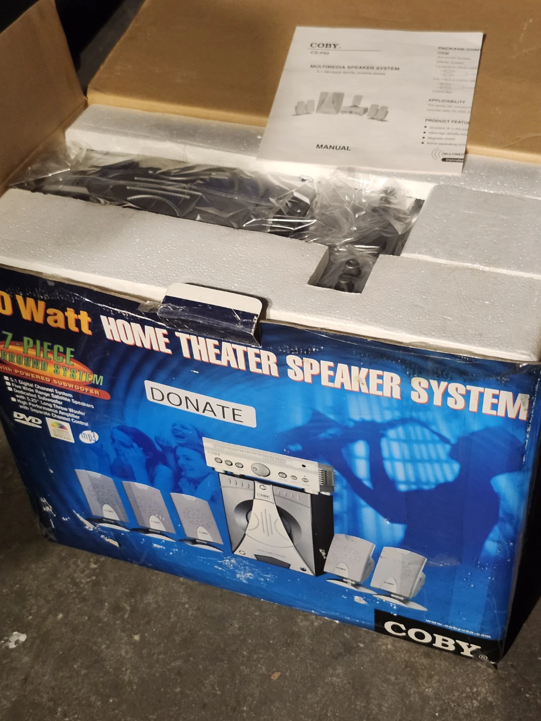 New COBY 100 Watt 7-Piece Home Theater Speaker System - photo 5