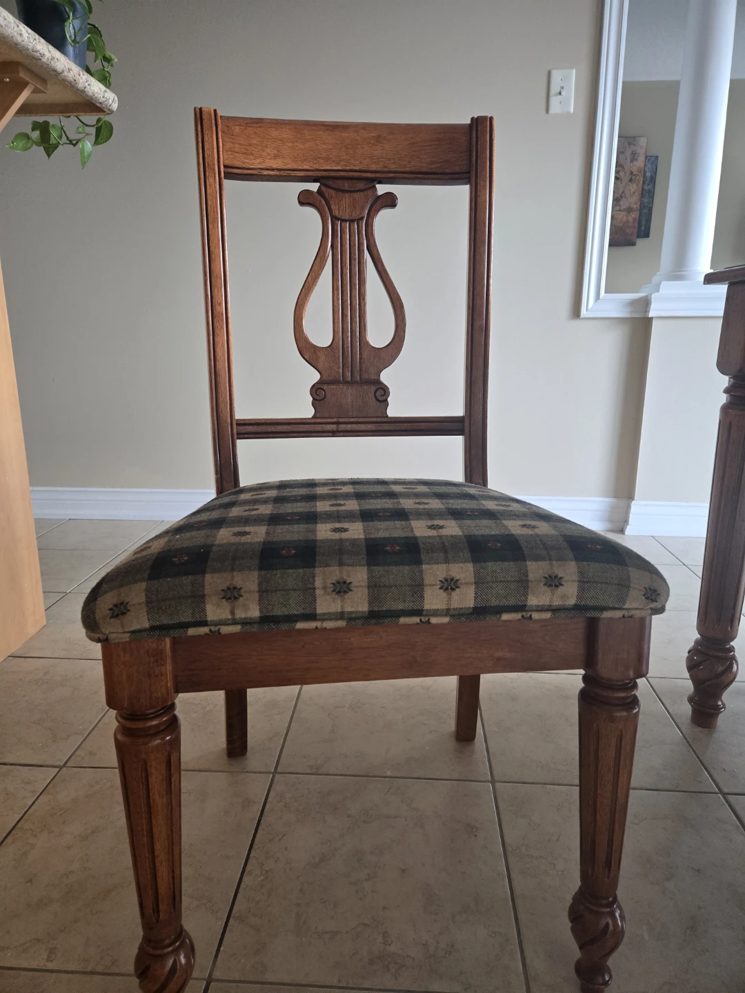 Wooden Dining Table Set with 6 Chairs