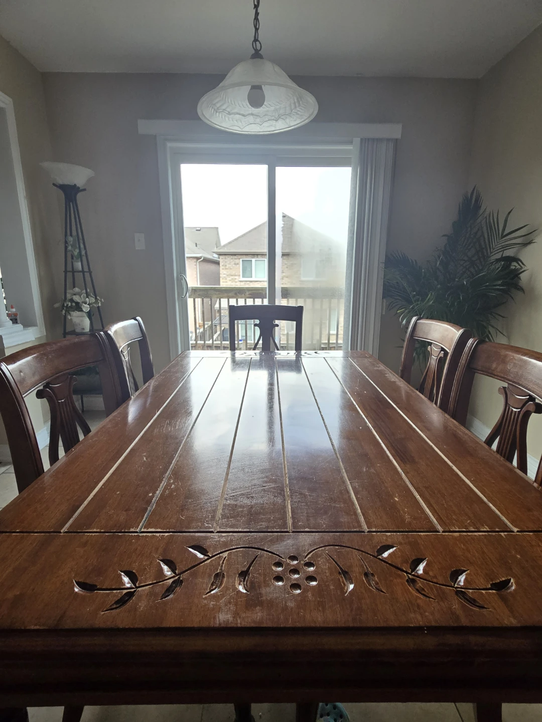 Wooden Dining Table Set with 6 Chairs - photo 2