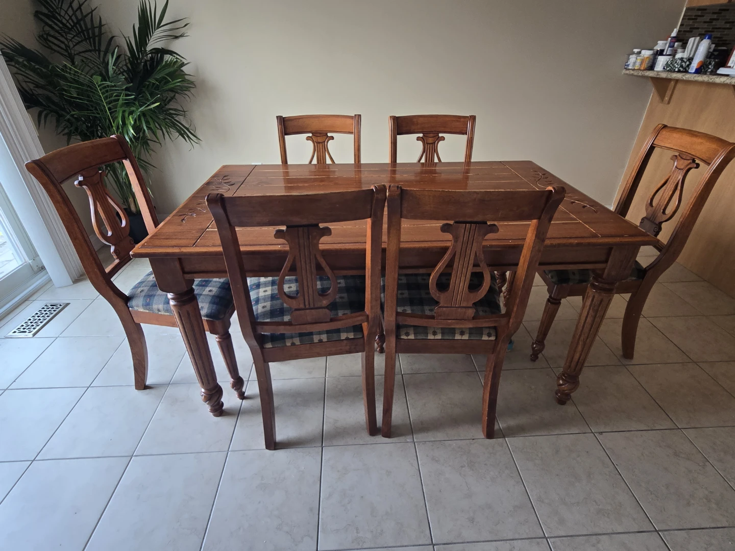 Wooden Dining Table Set with 6 Chairs - photo 3