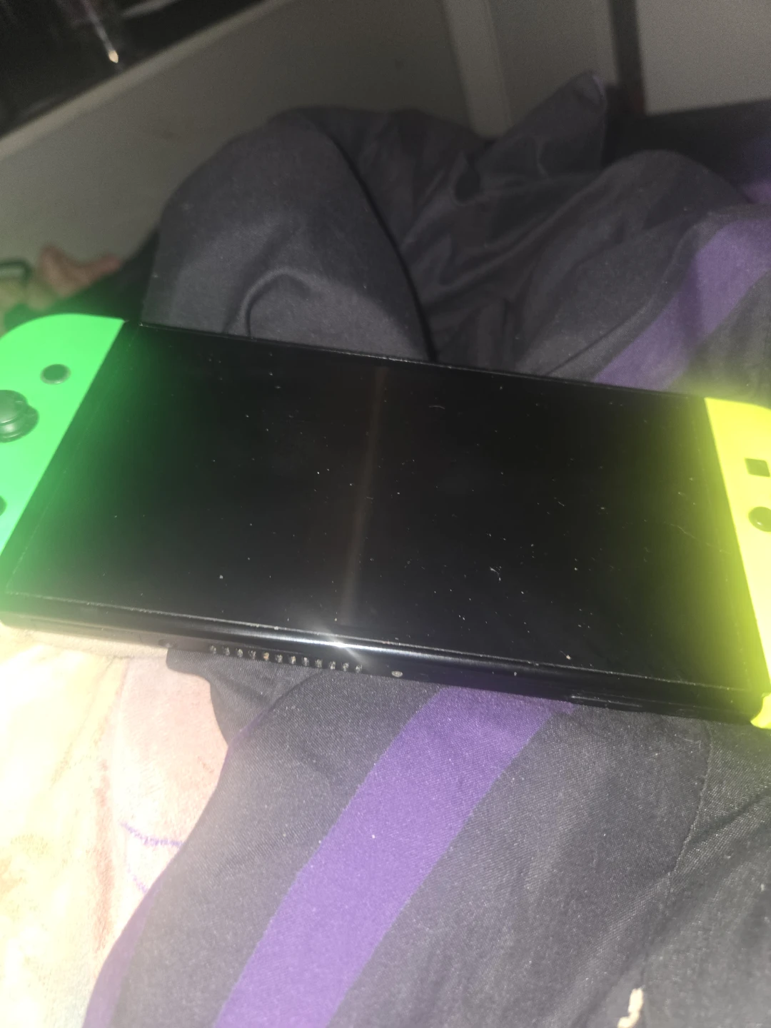 Nintendo Switch Oled Console with Neon Green and Yellow Joy-Cons - photo 2