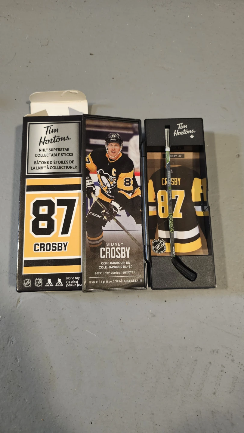 Tim Hortons NHL Superstar Collectable Sticks Sidney Crosby #87
