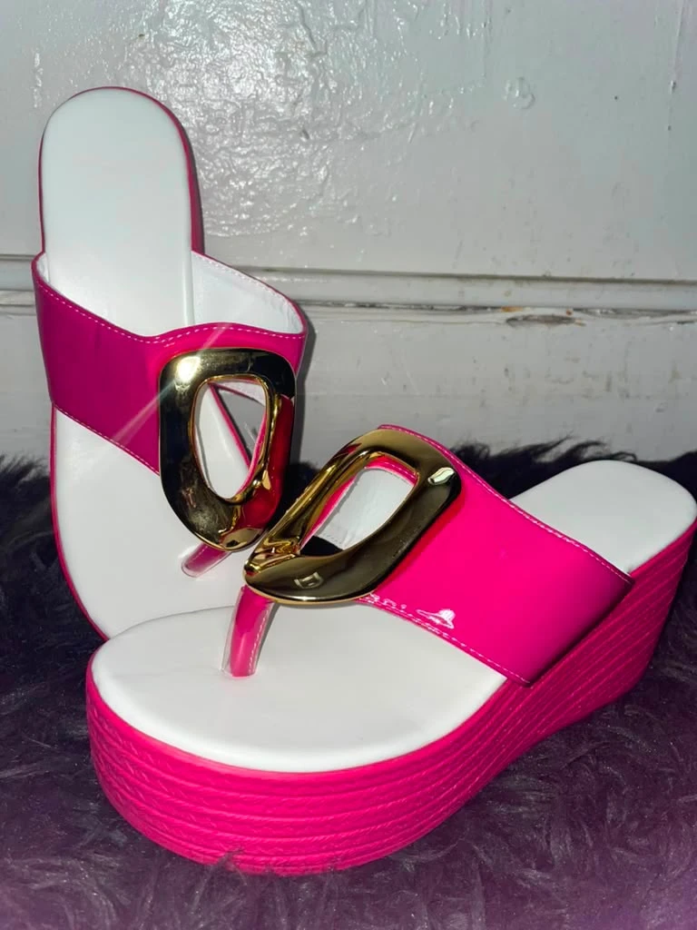 Women's Pink Knee-High Sock Boots