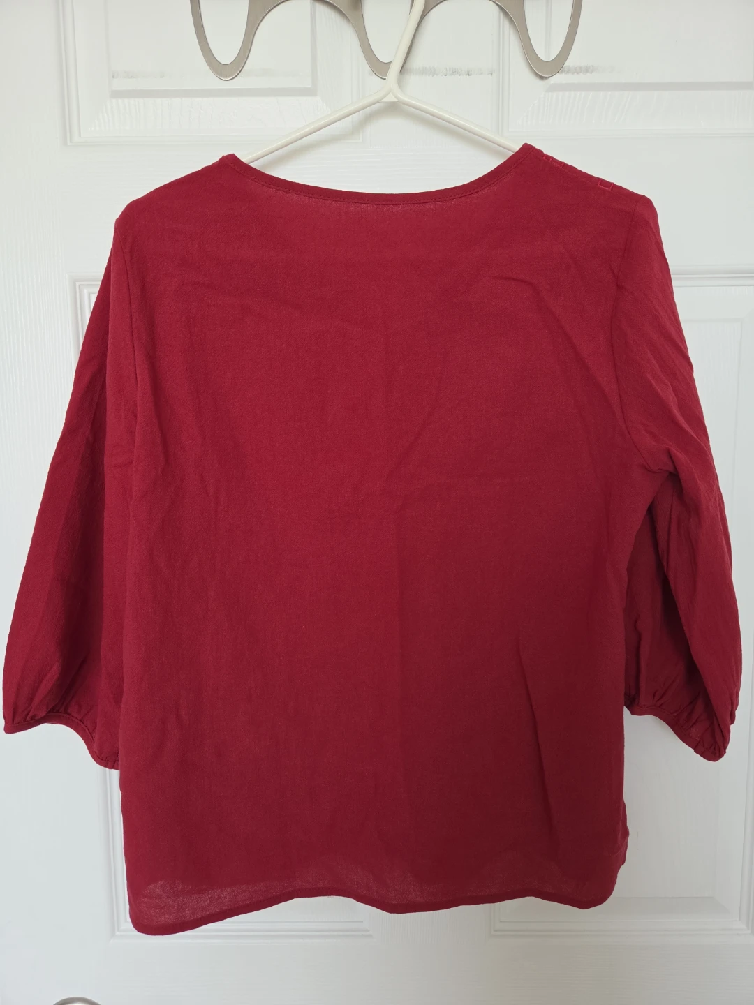 Red Embroidered Blouse - photo 3