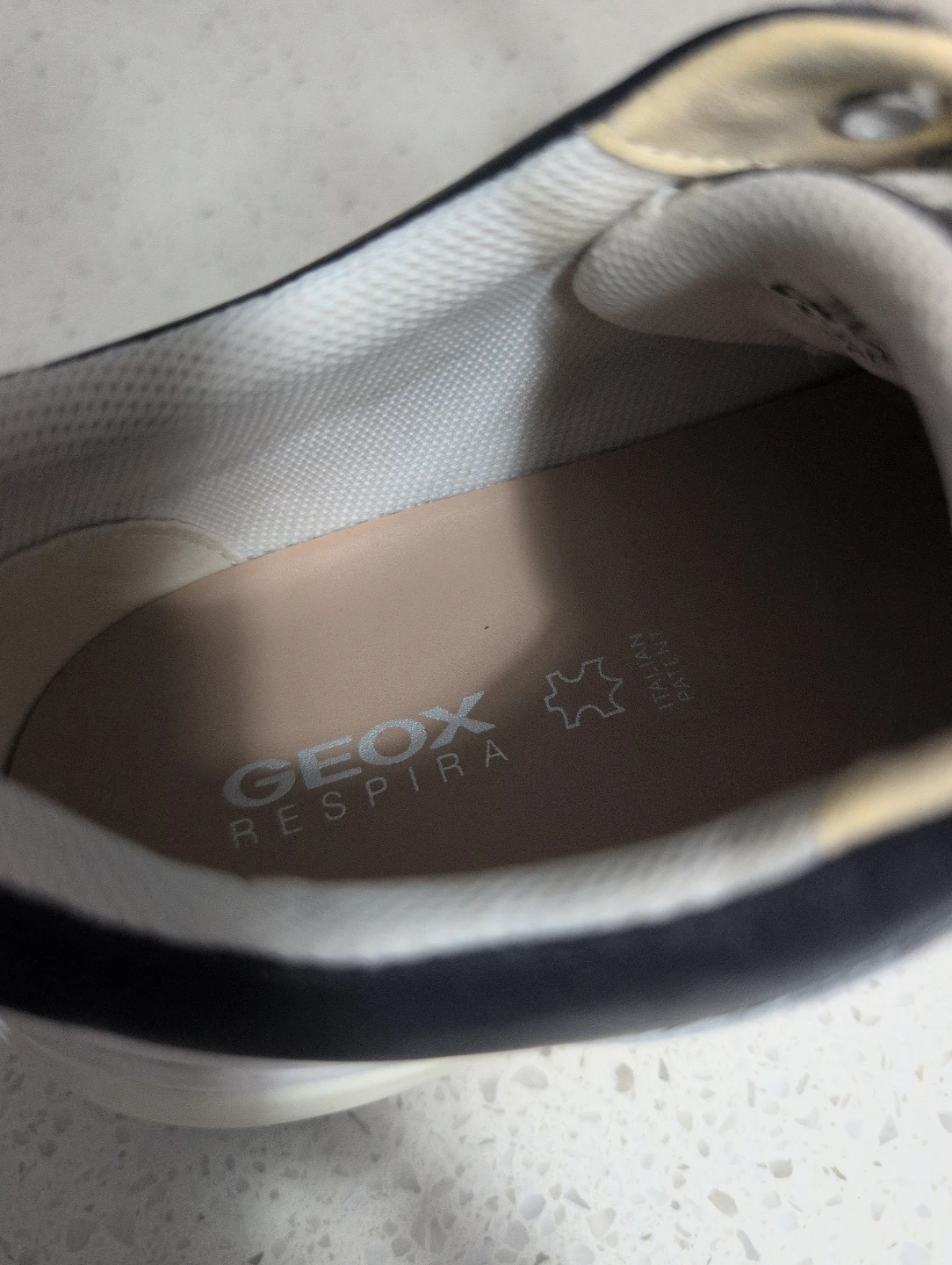 Geox Respira White Leather Sneakers