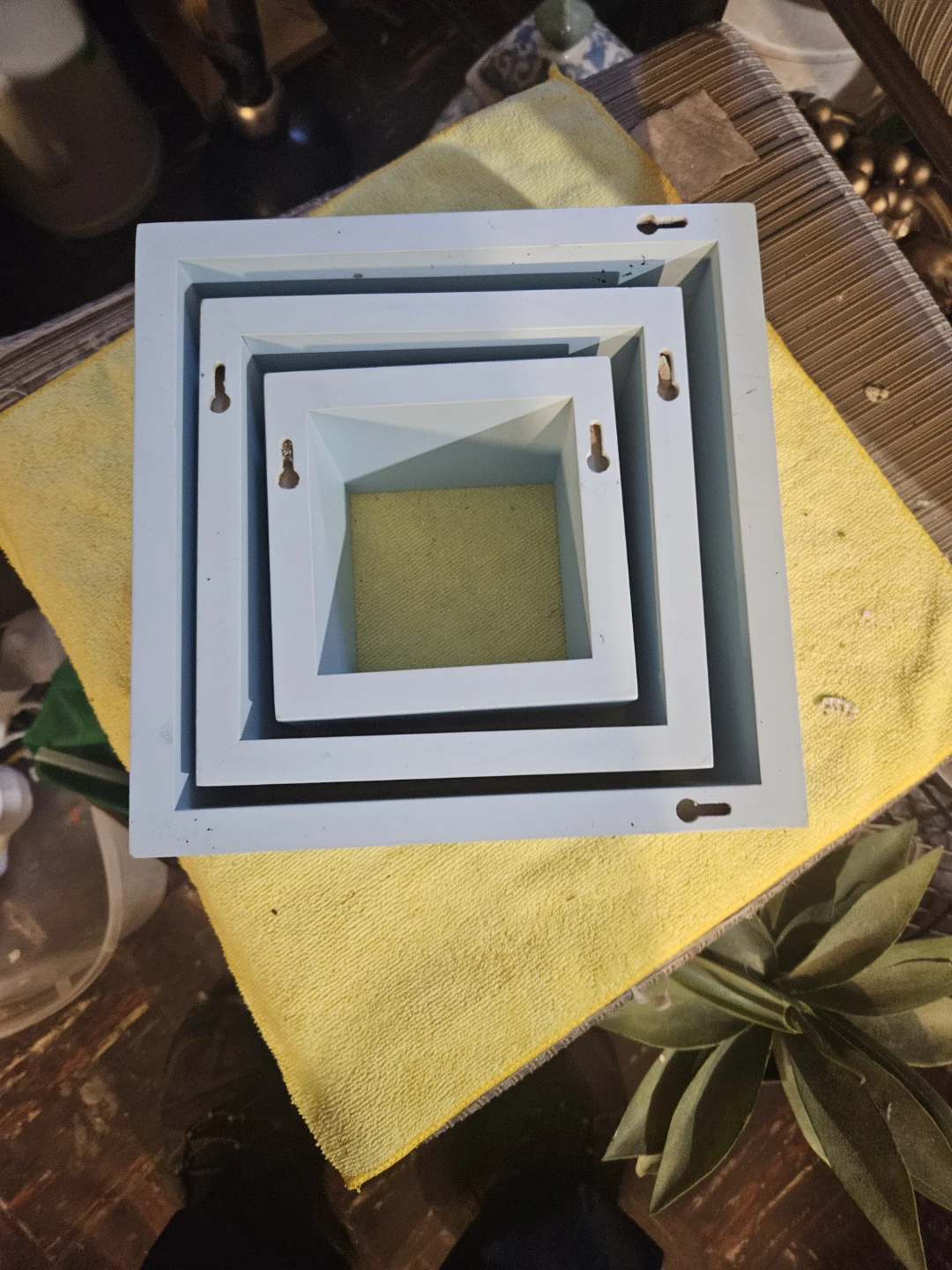 Set of 3 Light Blue Nested Wall Shelves - photo 2