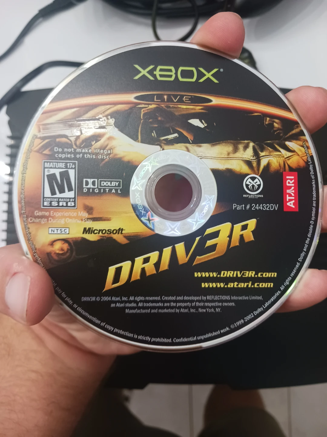 Original Xbox Console with Two Controllers and Driver 3 Game - photo 5