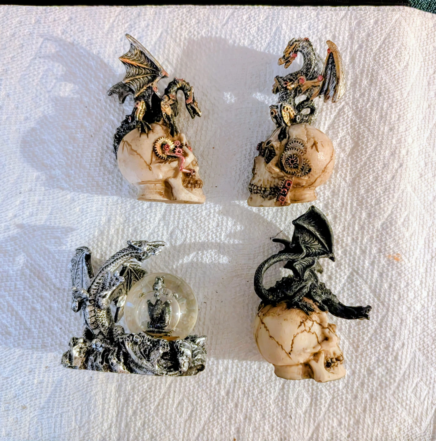 Dragon and Skull Figurines (Set of 4) - photo 3