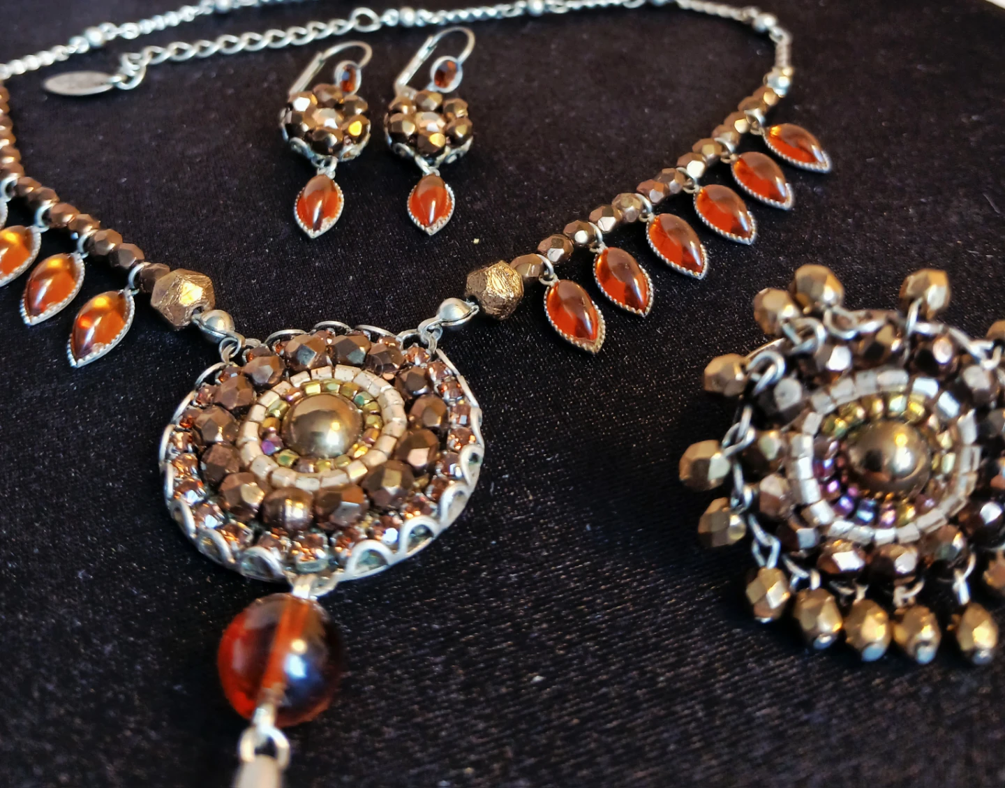 Bohemian Style Necklace, Earring, and Ring Set - photo 2