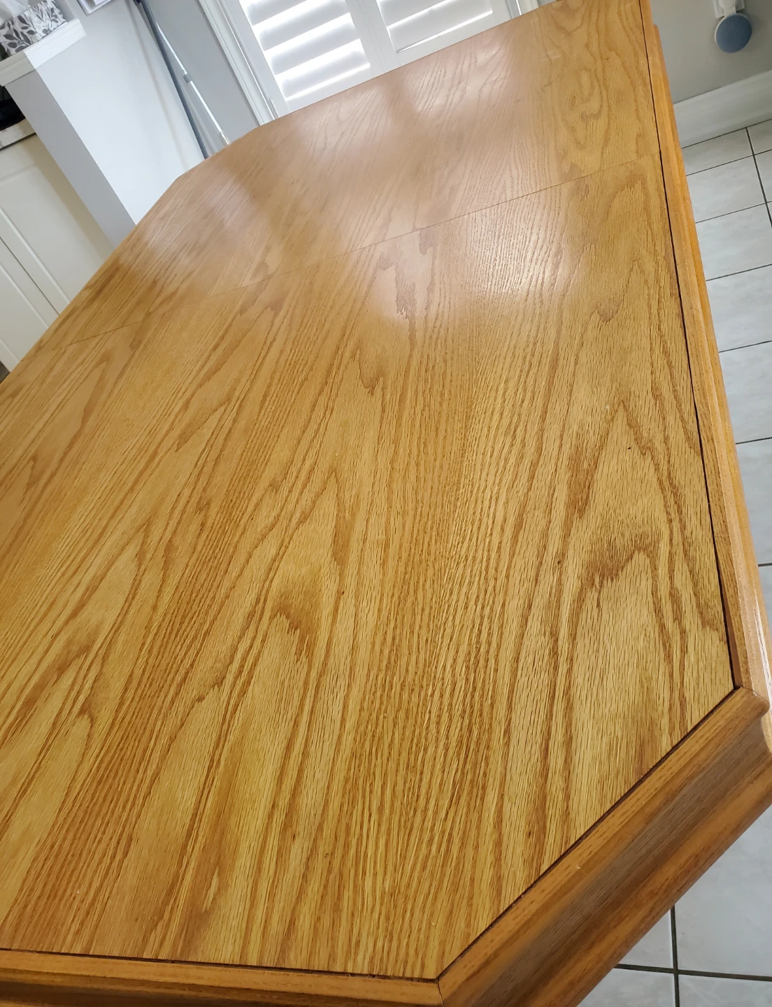 Oak Dining Table with Extender + matching chairs - photo 2