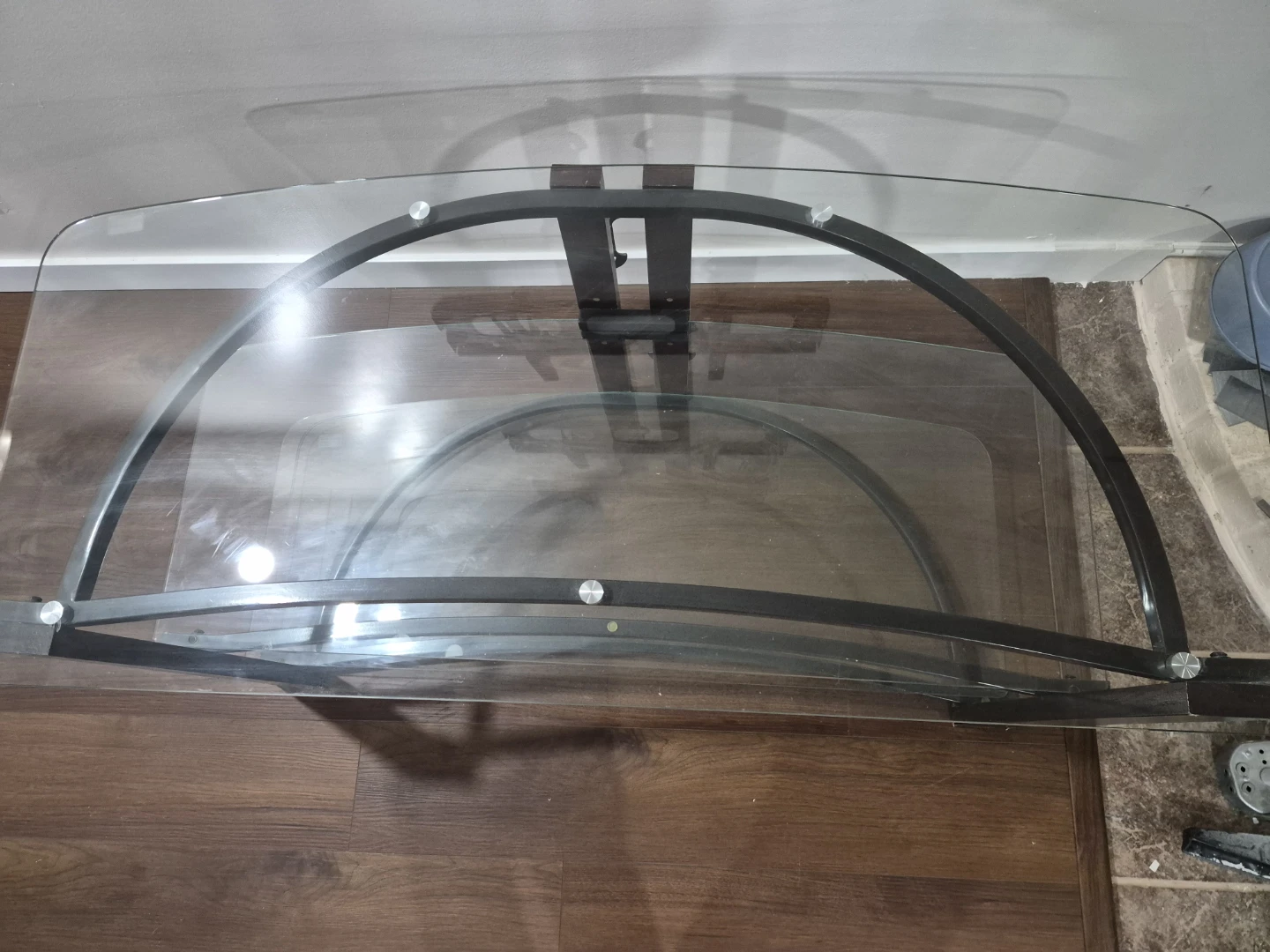 Glass TV Stand with 3 Tiers - photo 2
