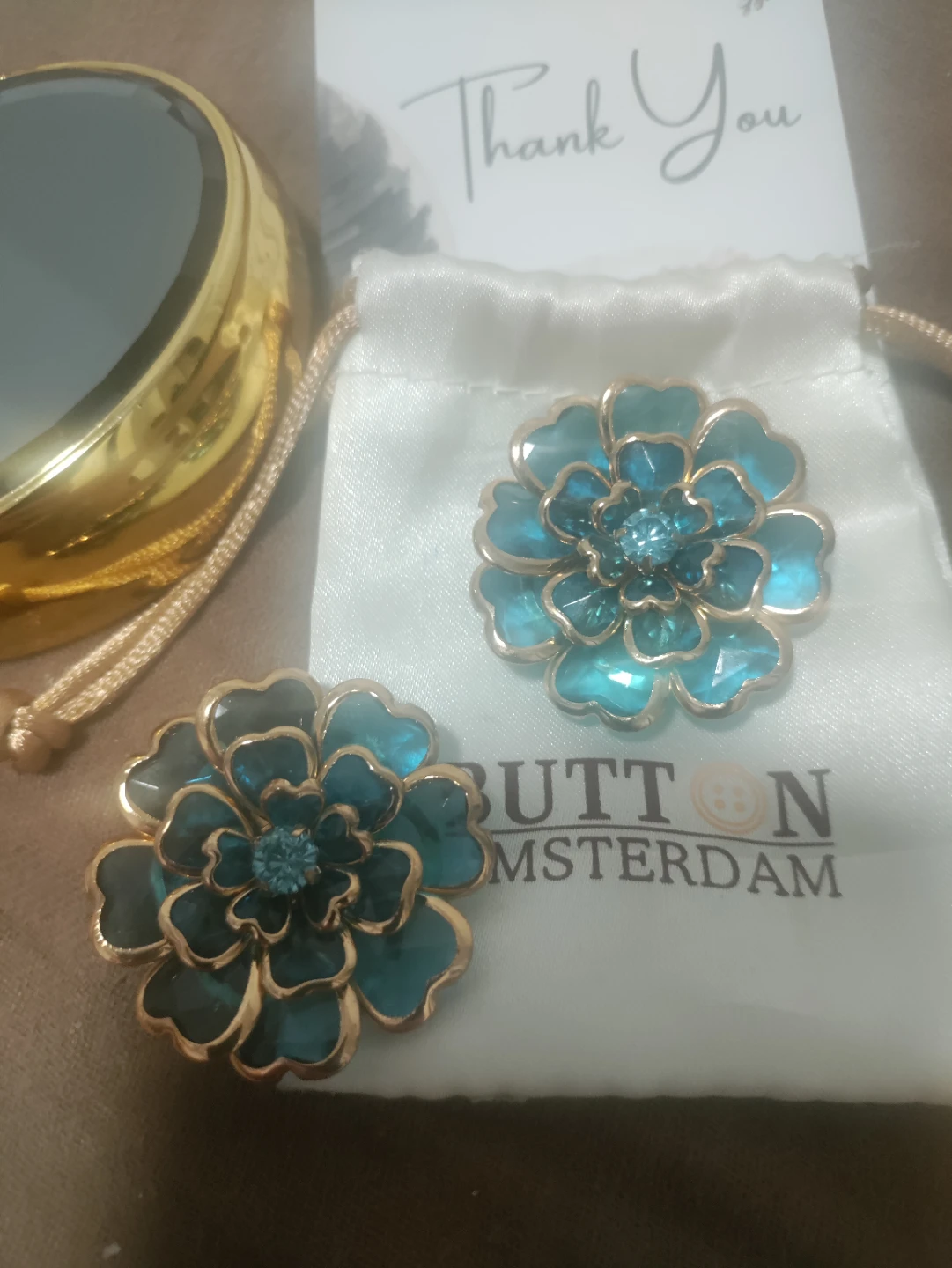 BUTTON AMSTERDAM Flower Brooch Set - photo 3