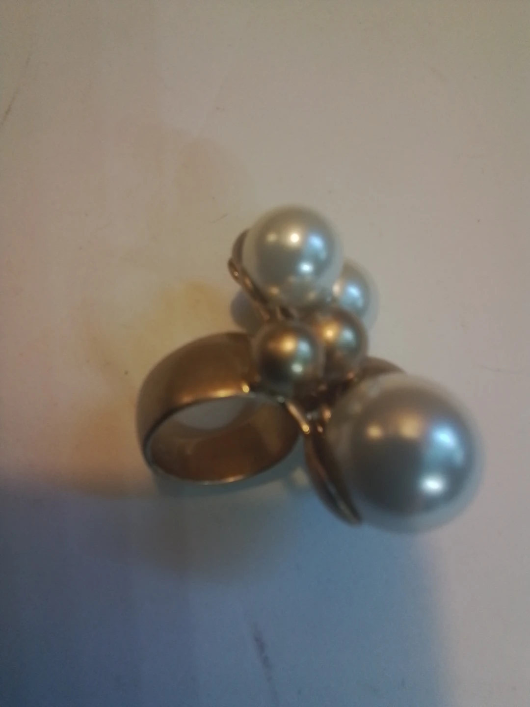 Lia Sophia Pearl and Gold Tone Ring - photo 4