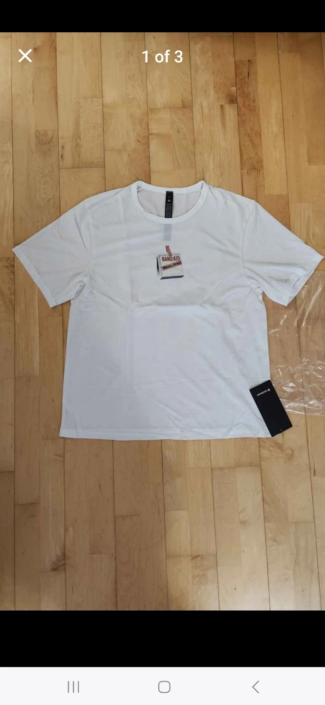 Lululemon&Band-Aid Mile Maker Mesh Short-Sleeve Tee,T-shirt