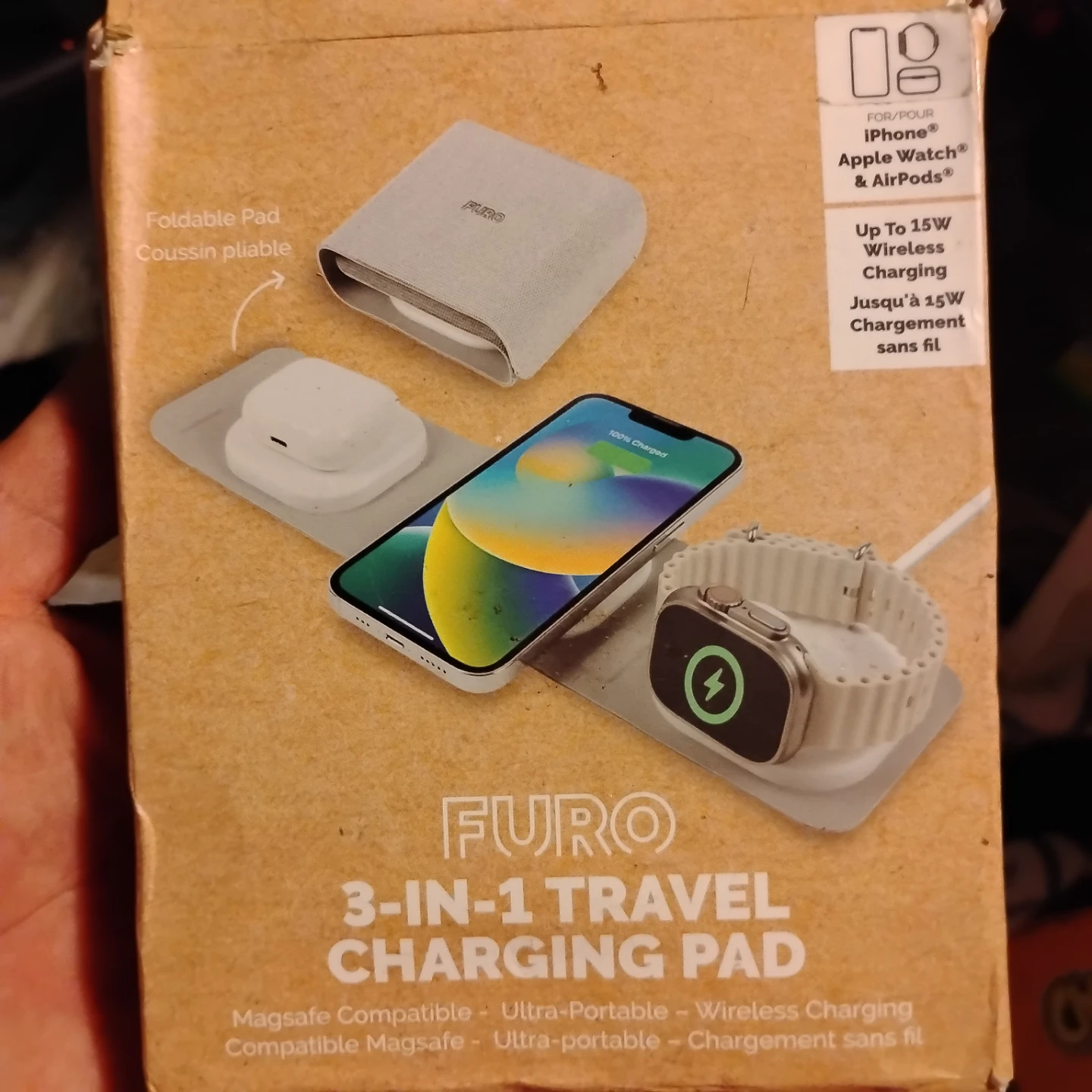 FURO 3-in-1 Travel Charging Pad for APPLE