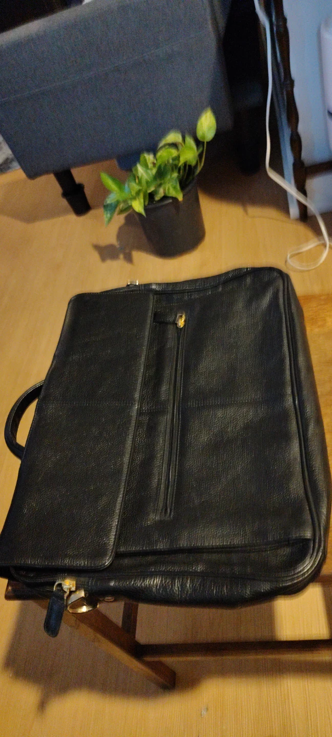 Black Leather Briefcase - photo 2