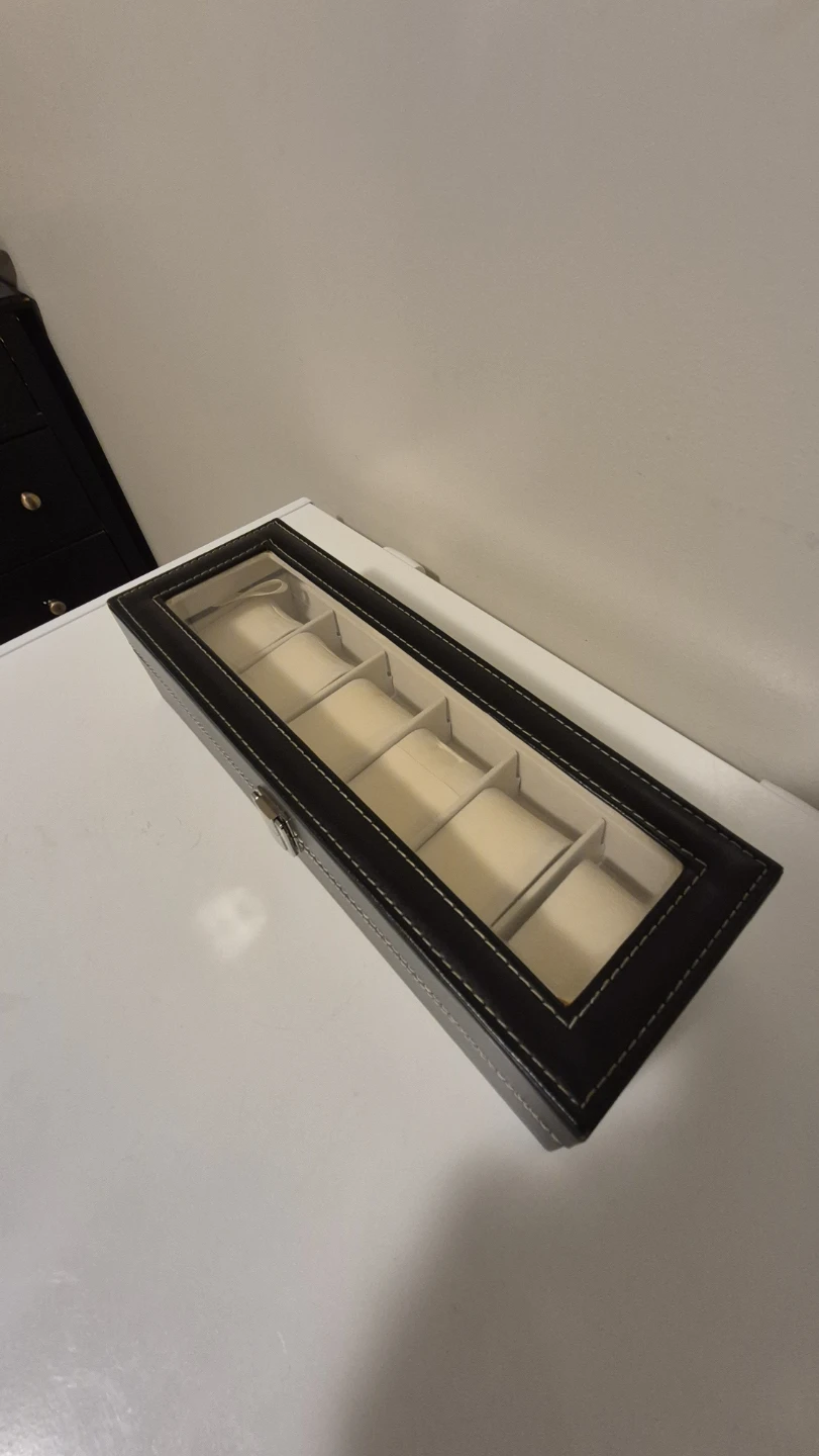 6-Slot Watch Box with Plastic Lid ⚽️ - photo 5