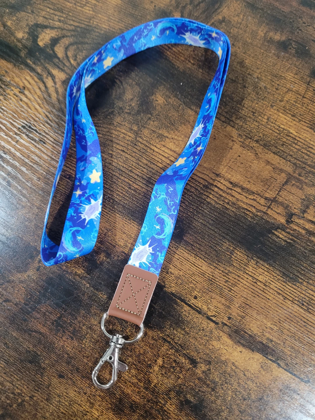 Blue Moon and Stars Lanyard