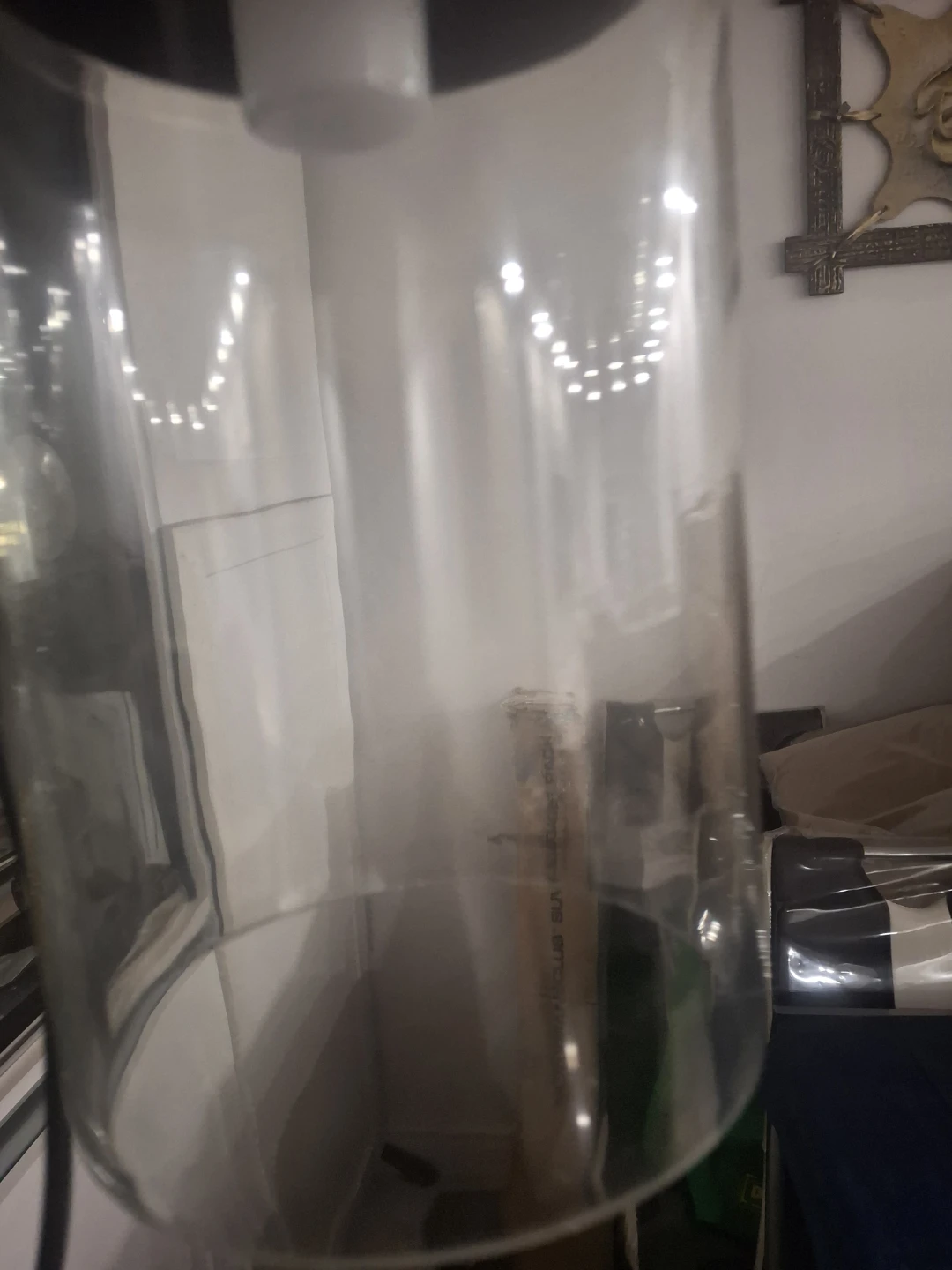 Black Pendant Light with Glass Cylinder Shade - photo 4