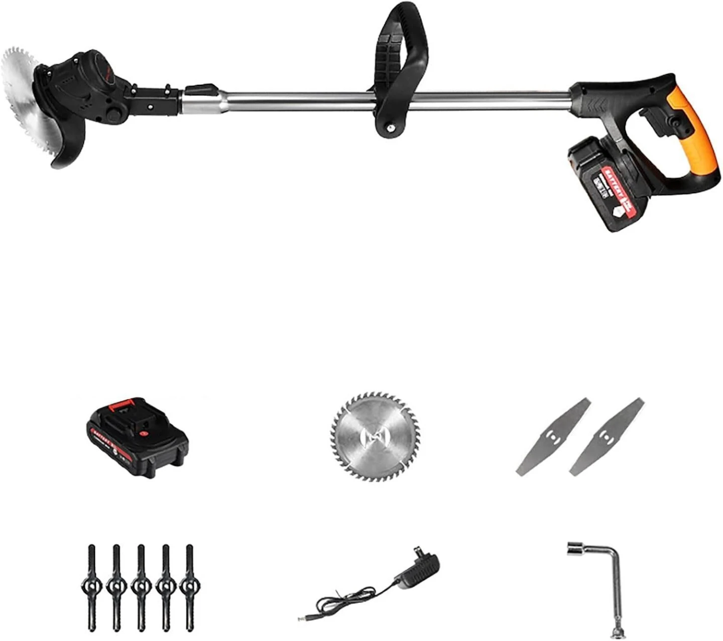 Cordless String Trimmer with Blades and Battery