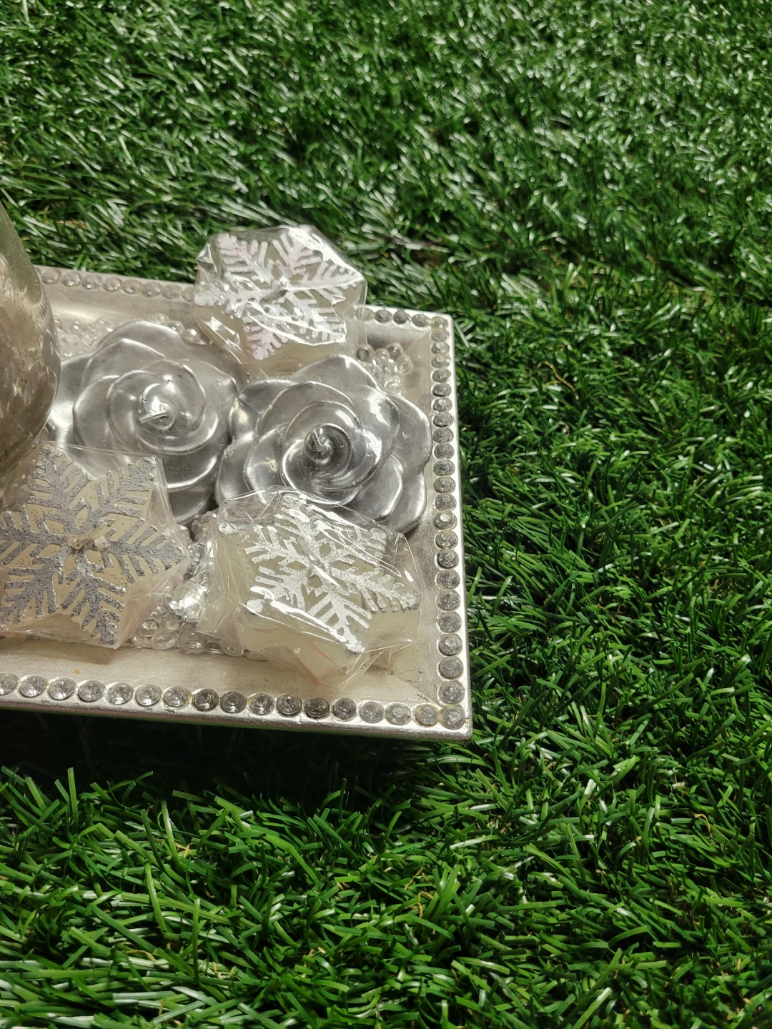 Candle Holder Tray with Votive Candles - photo 2