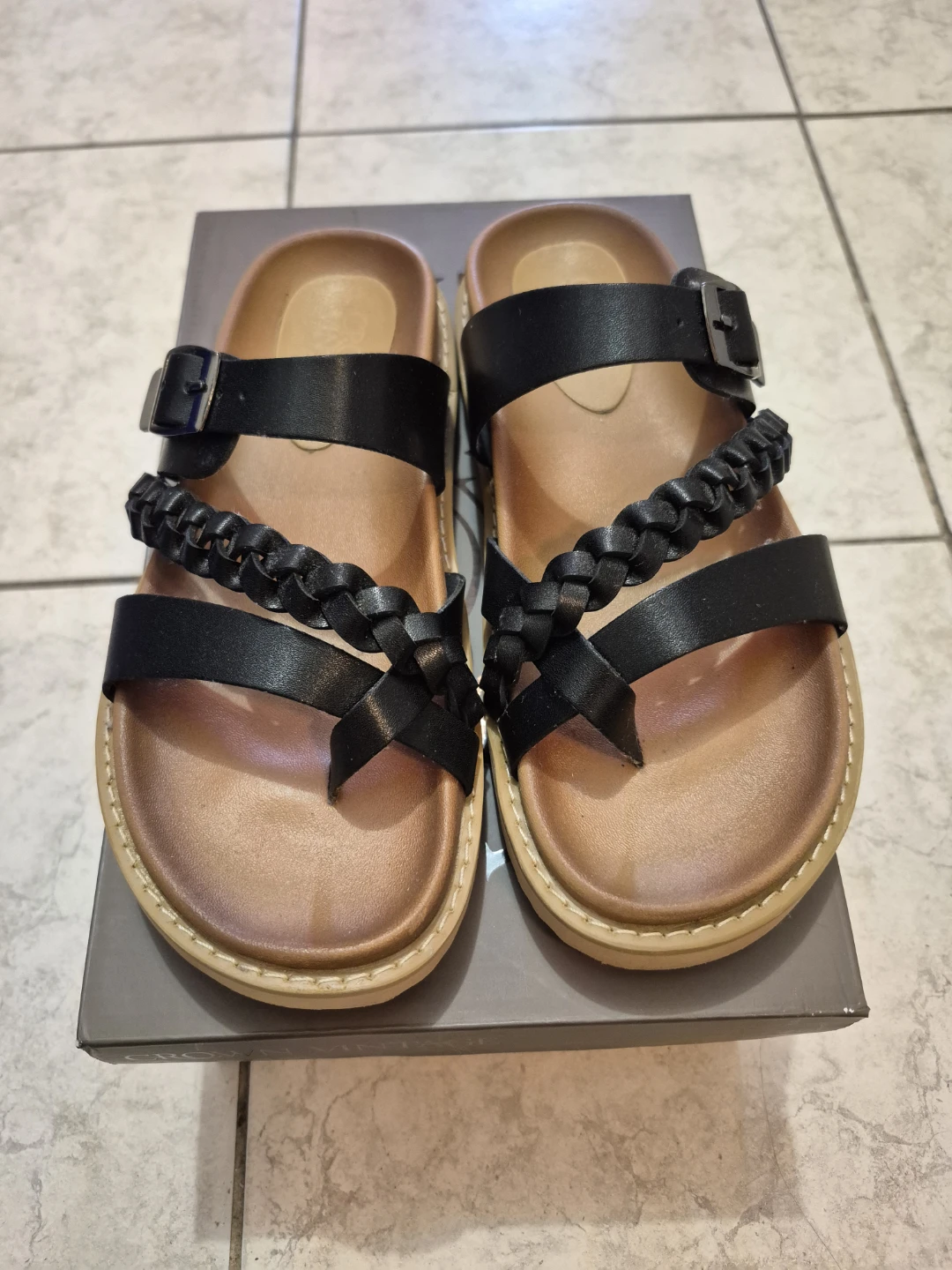 Crown Vintage Size 7 Bailey-11 Black Sandals - photo 4