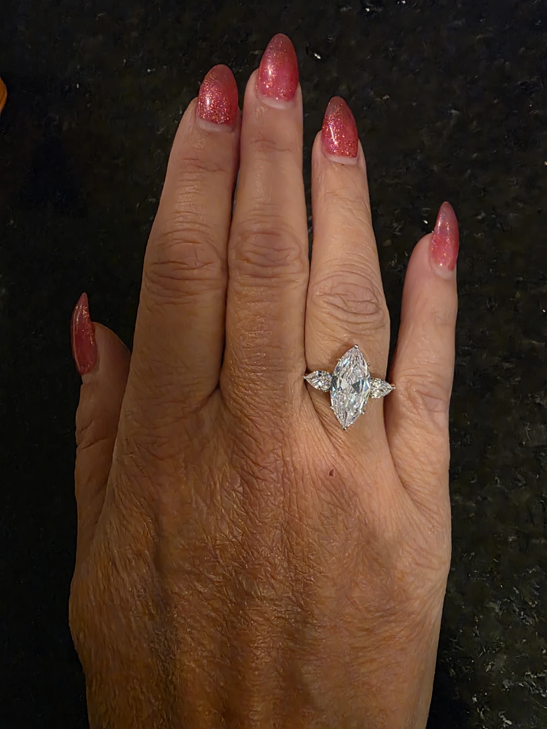 Marquise Cut Moissanite Ring with GRA Certificate - Size 7.5 - photo 2