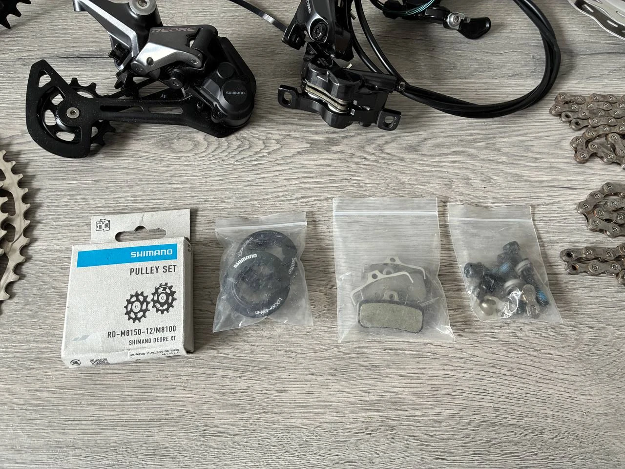 MTB Shimano Deore 12 speed m6100 group set 4 piston brakes - photo 2