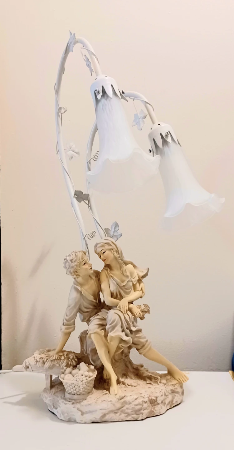 Vtg Art Nouveau Crosa Tall Table Lamp