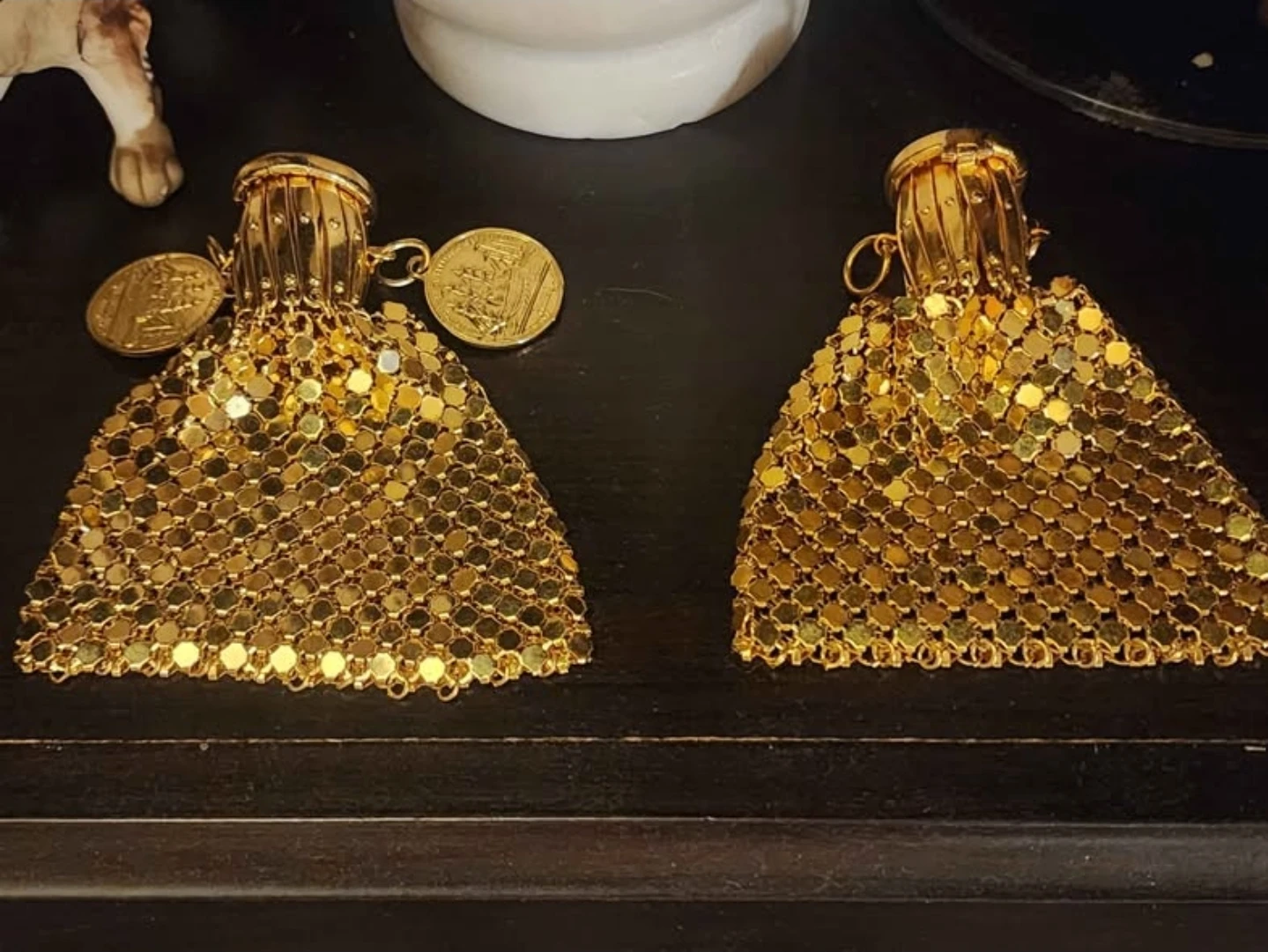 Vintage Gold Mesh "Beggar's" Coin Purses (Set of 2)
