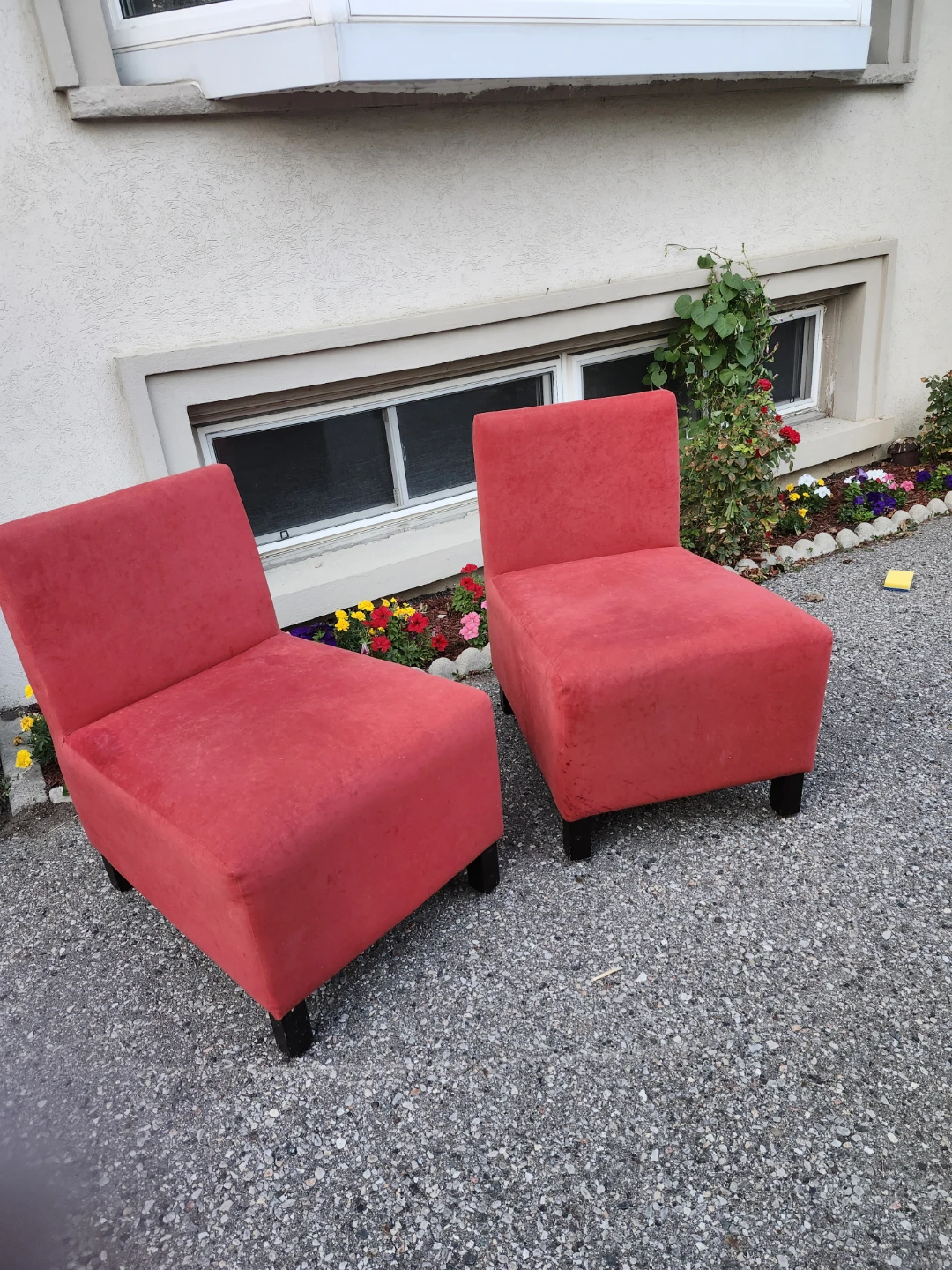 Pair of Red Accent Chairs