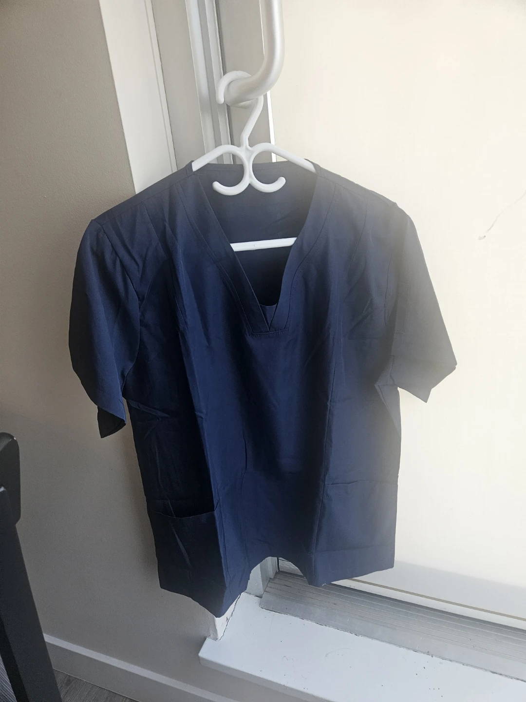 Navy Blue Scrub Top and Pants Set