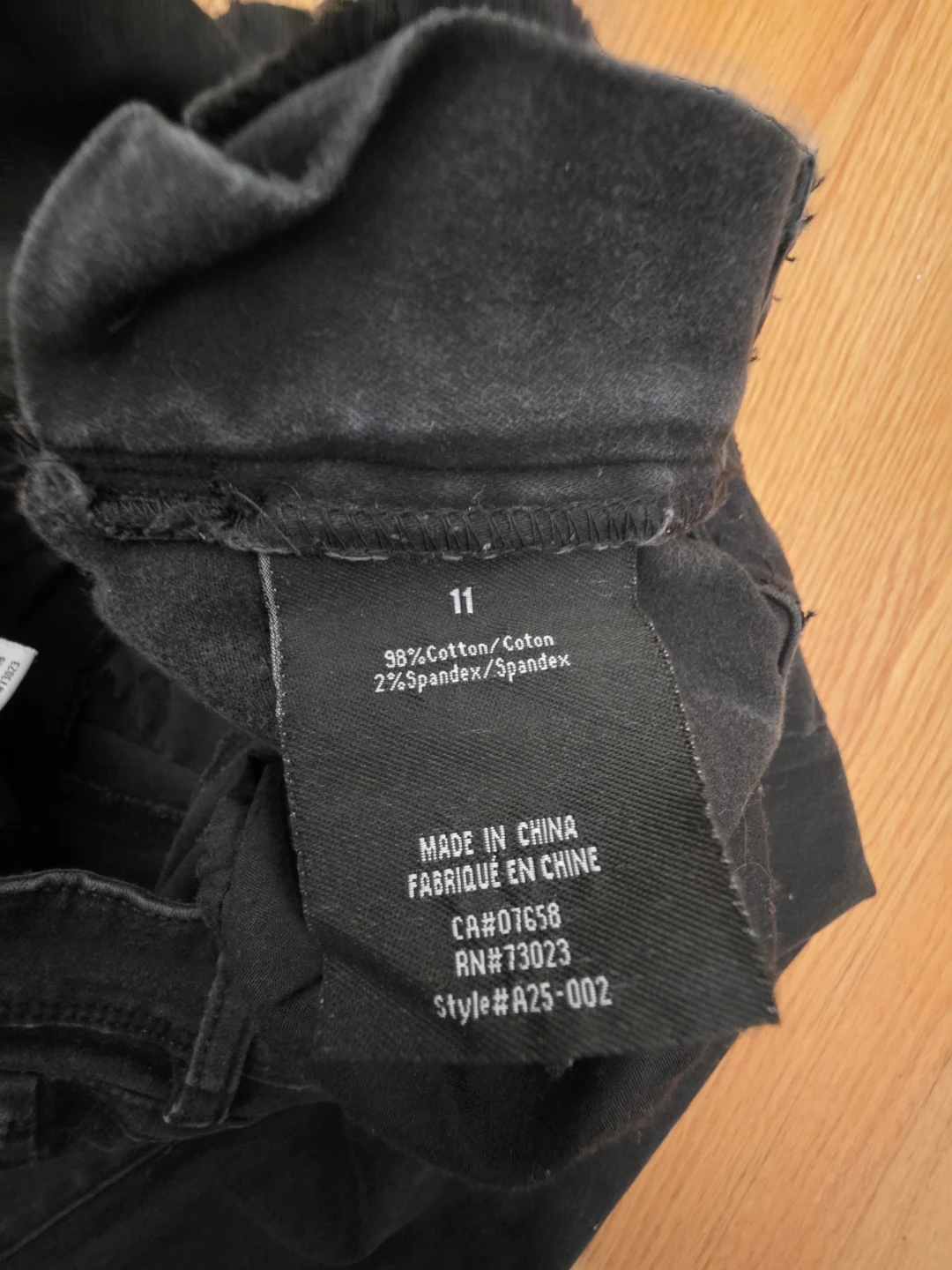 Black Distressed Skinny Jeans - Size 11 - photo 3