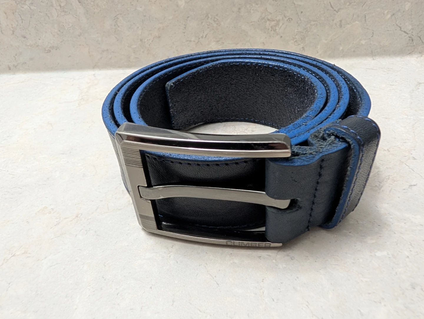 Blue Leather Belt - Medium Size