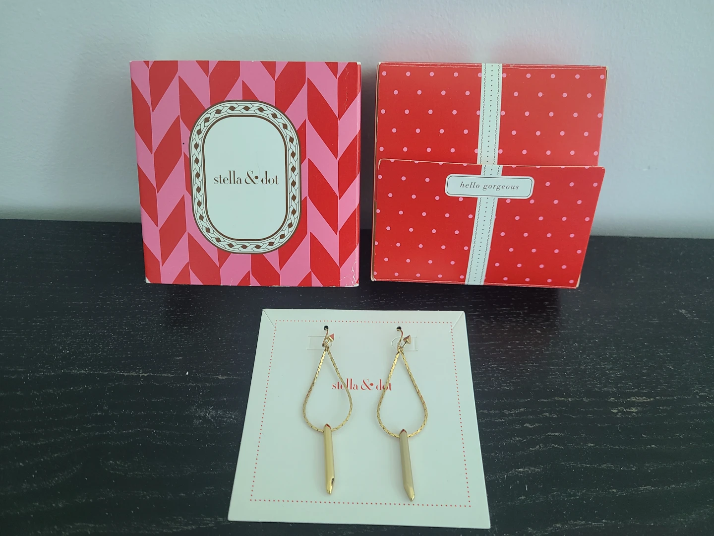 Stella & Dot Rebel Drop Gold Earrings