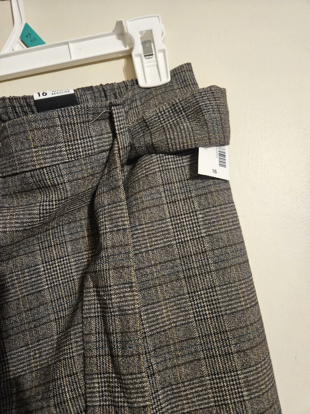 Plaid Belted Pants