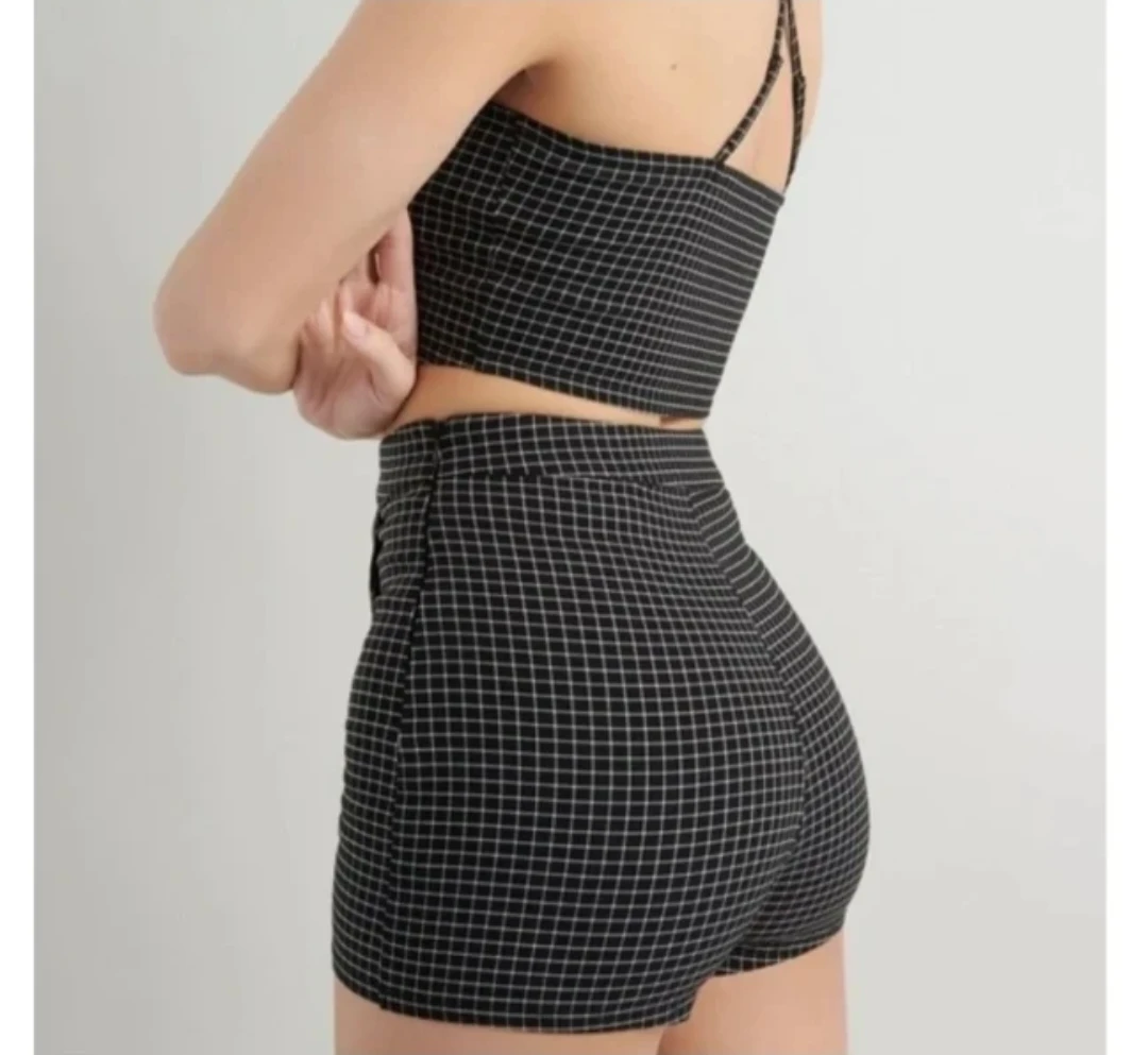 Garage Black Mini Plaid Printed Skort - photo 2