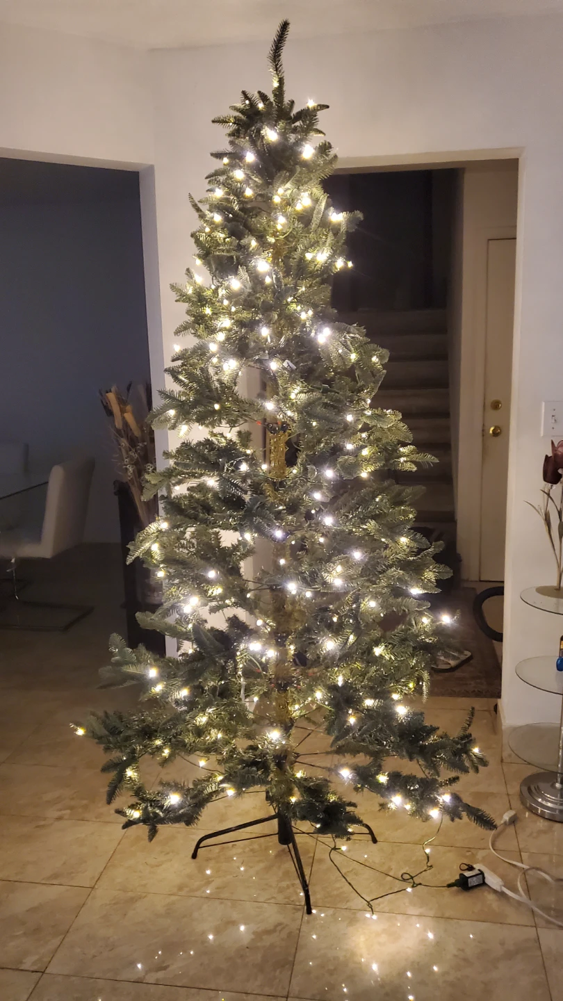 Pre-lit Artificial Christmas Tree with White Lights - photo 2