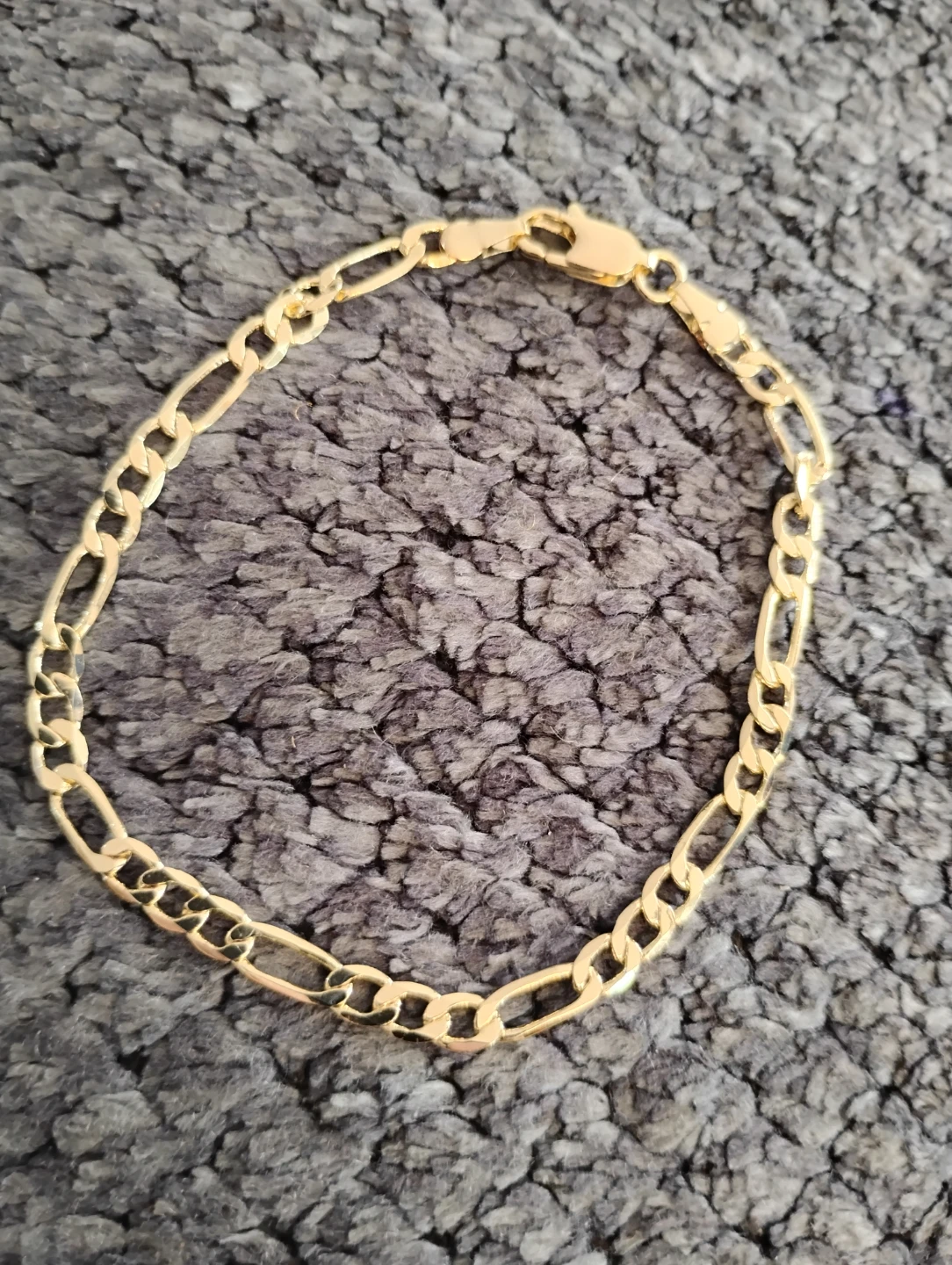 Gold  Plated Figaro Chain Bracelet