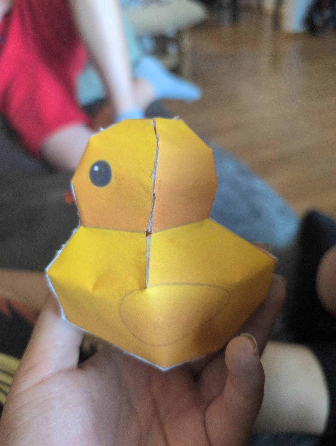 Yellow Papercraft Duck Figurine - photo 3