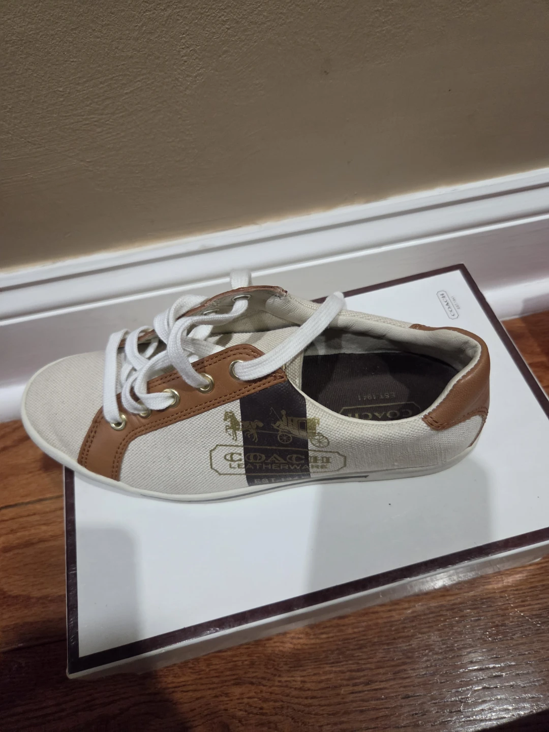 Coach Canvas & Leather Sneakers - Size 7.0