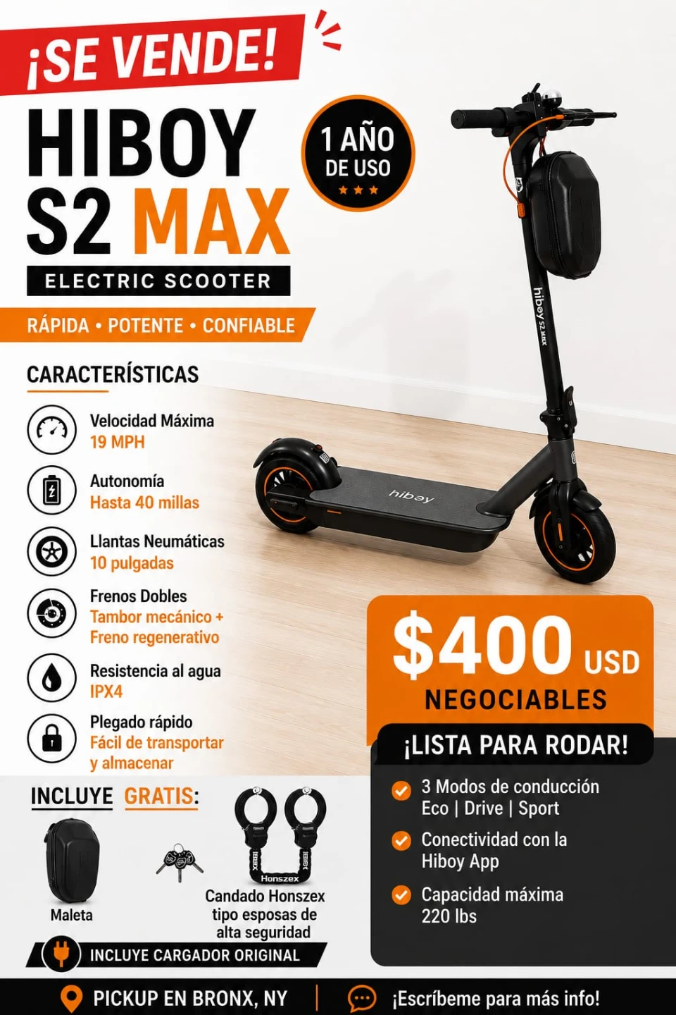Hiboy S2 Max Electric Scooter