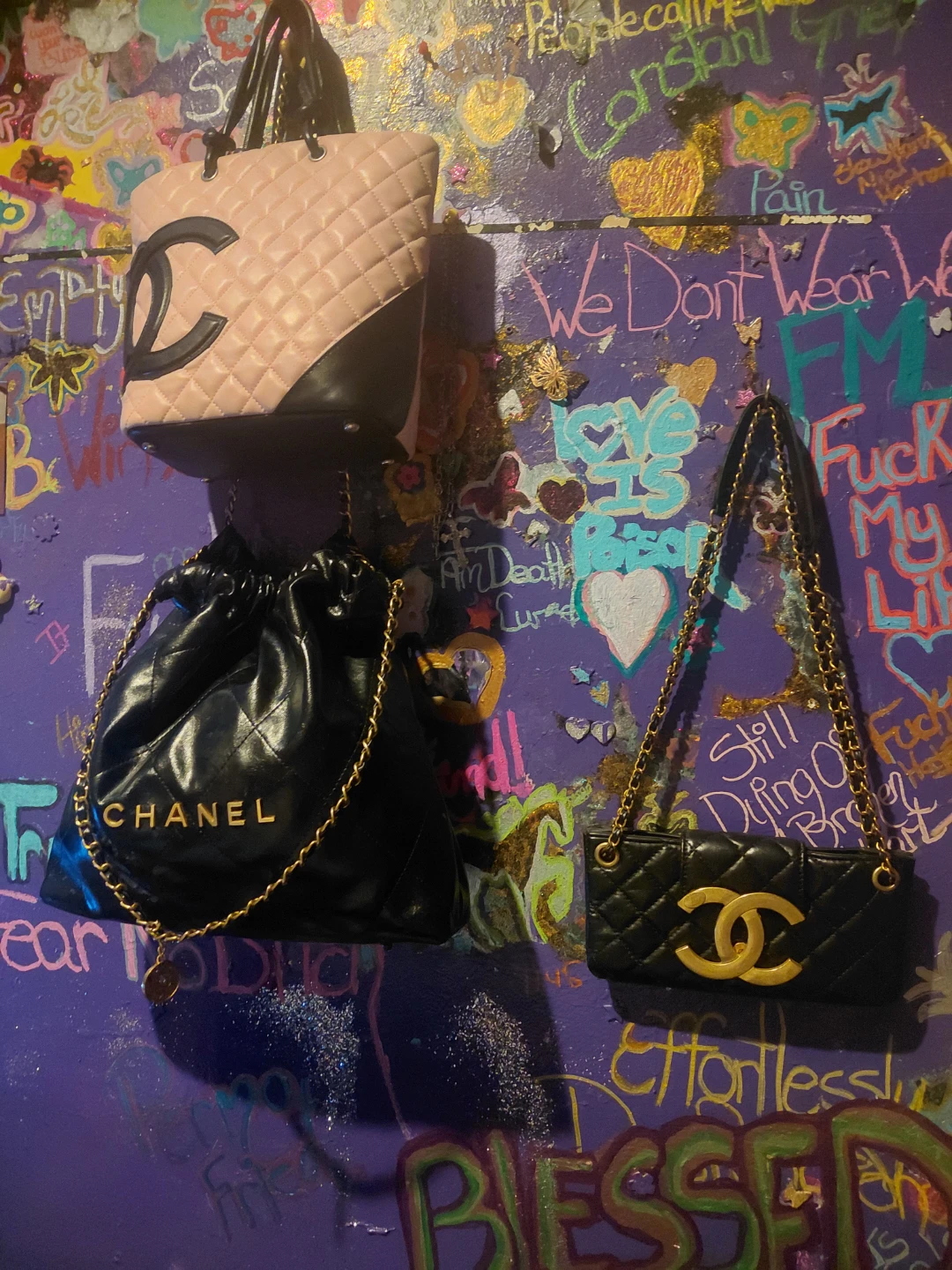 Chanel Quilted Handbag Set